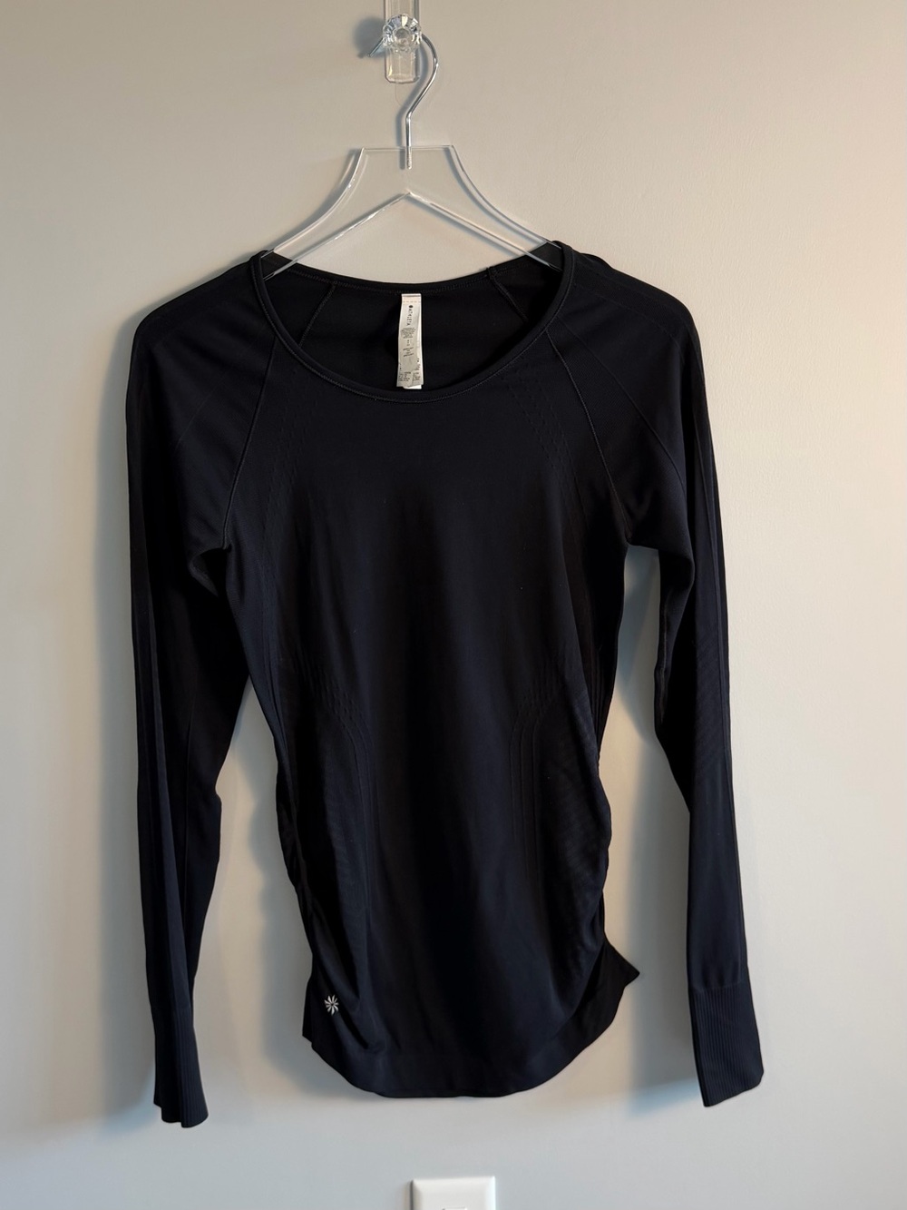 Athleta Speedlight Long Sleeve Top – Black – Size Small EUC